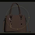 Elegant Light Pink Leather Handbag With Top Handles Shoulder Strap And Tassel Detail