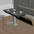 Modern Card Seat Sofa 3d model