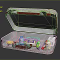 Essential Medical Devices In Open First Aid Kit With Medicine Bottles And Syringes