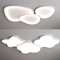 Creative Modern Cloud Shaped White Ceiling Light with Soft Glow and Unique Design 3d model