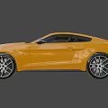 Yellow Sports Car With Black Stripes Modern Exterior Design And Stylish Wheels