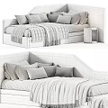 Stylish Kids Bed With Soft Pillows Cozy Blanket And Multiple Color Options
