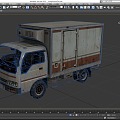 Truck truck box car container truck box truck freezer car low face number low model simple model game sub-era film and television level super realistic 3d model