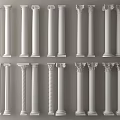 European Roman Column Round Roman Column 3d model