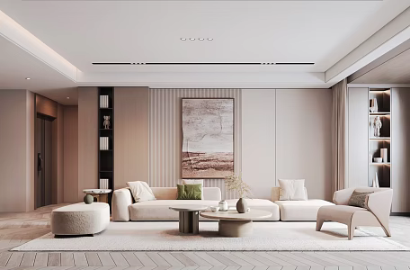 modern living room 3d model