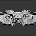 Futuristic Alien Spaceship Structure With Rocky Icy Surface Texture For Deep Space Exploration Missions 3d model