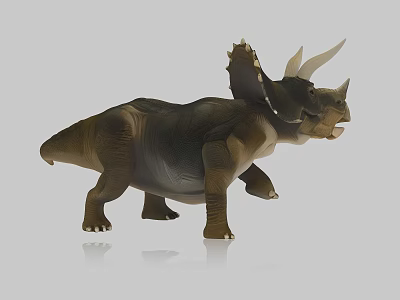 Triceratops Reptile Three Horns And Neck Frill 3D Rendered Dinosaur Model 3d model