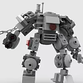 LEGO Toy Blocks Fighting Robot Gundam Mech Warrior Transformers 3d model