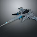 Futuristic Spacecraft With Aerodynamic Design And Blue Accent Lights In Sci Fi Concept