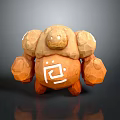 Chubby Stone Game and Movie Character With Rounded Body And White Belly Symbol