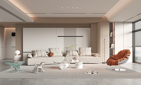 modern living room 3d model