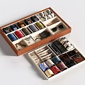 Elegant Wooden Jewelry Cabinet With Organized Compartments For Watches Ties And Accessories