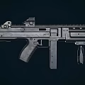 modern submachine gun 3d model