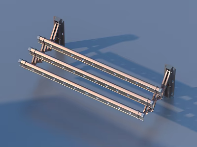 Foldable Metal Household Storage Rack With Multi Tier Design For Organizing 3d model