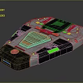 Futuristic Control Panel Device With Silver Black Body Metallic Texture And Colorful Buttons