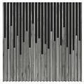 Modern Background Wall With Vertical Wooden Slats And Warm LED Lighting Creating Elegant Ambient Interior