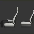 White Leather Public Chairs In Modern Design For Vehicle Seating With Multiple Units