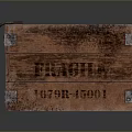 Wooden Storage Box For Fragile Items With Handle And Metal Clasps