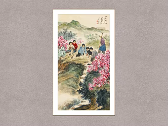 New Chinese Figure Painting Wei Zixi Field Literacy Class 3d model