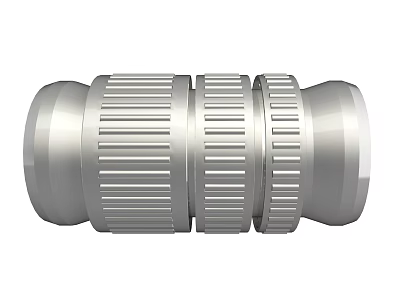 Durable Silver Metal Hardware Connector With Threaded Design For Industrial Use 3d model