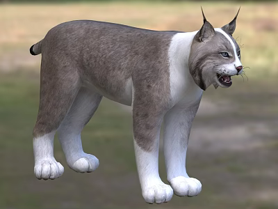 3D Rendered Lynx In Outdoor Natural Environment 3d model