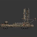 Futuristic Sci-Fi Spaceship Model Featuring Complex Structure Multiple Modules And Antennas