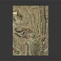 Detailed 3D Terrain Model With Mountain Valleys And Colorful Topographic Relief