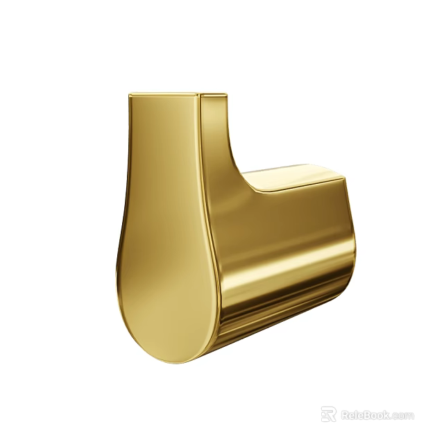 Golden Sleek Laundry Daily Use Container With Modern Design And Shiny Surface 3d model