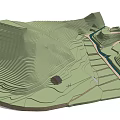 Modern Terrace Mountain Landscape Micro-topography 3d model