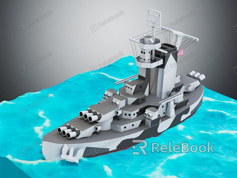 Modern Warship Battleship Naval Warship model