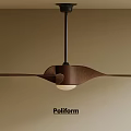Modern Poliform Pendant Light With Wooden Blades And Metal Structure Design Feature