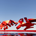 Modern City Sculpture Simple Creative Sculpture 3d model