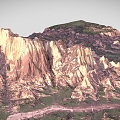 mountain plain canyon valley mountain slope mountain terrain cliff mountain peak 3d model