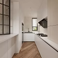 Warm Open Dining And Living Room Interior Design With Tufted Sofa And Wooden Storage Cabinets