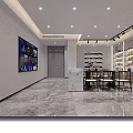 Modern Pharmacy Store Interior With Well Lit Shelves And Medical Products