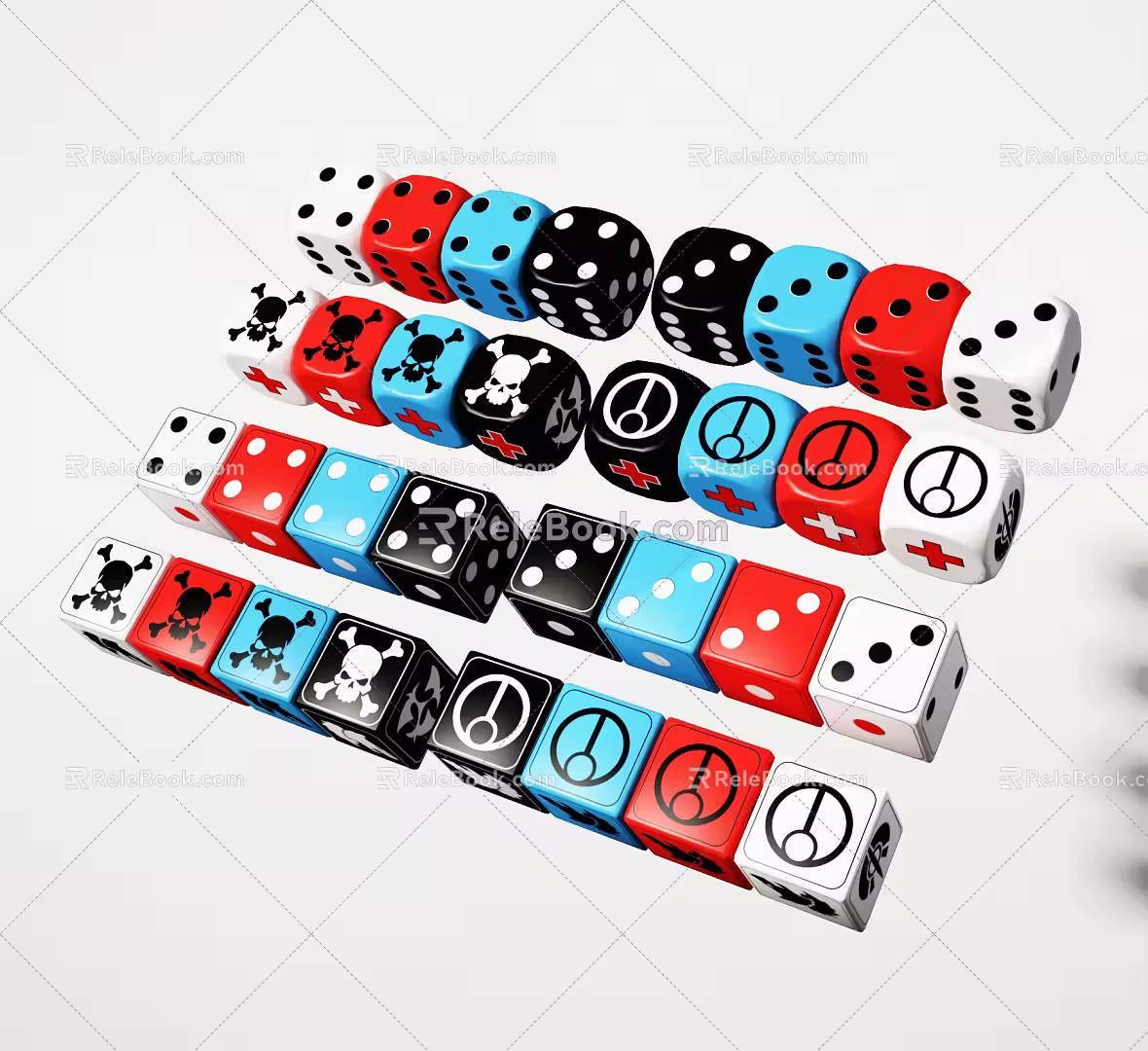 Modern Dice 3d model