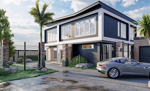 Modern Homestay Building Single-family Villa Self-built House 3d model