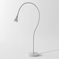 Sleek Black Table Lamp With Flexible Curved Arm For Home Office Lighting