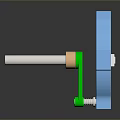 Blue Green Mechanical Structure With Metal Rod And Frame Components Design