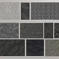 Textured Wall Panels Collection With Various Colors And Patterns For Interior Design 3d model