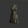 Sleeveless Metallic Dress With Fitted Design And Modern Minimalist Style