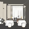 Modern Elegant Beauty Salon Interior With Treatment Beds Small Round Stools And Vanity Mirror