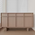 Modern Wooden Entryway Cabinet Sideboard With Simple Design And Storage Space