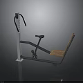 Modern Building Interior Gym Space Featuring Fitness Equipment With Wooden Seat