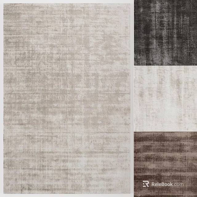 Modern Square Rug With Textured Design And Neutral Tones For Home Interiors 3d model 