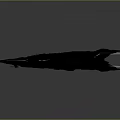 Futuristic Black Sci Fi Spaceship With Blue Illuminated Accents And Sleek Design