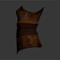 Medieval Weapon Handguard With Intricate Carved Patterns And Brown Finish