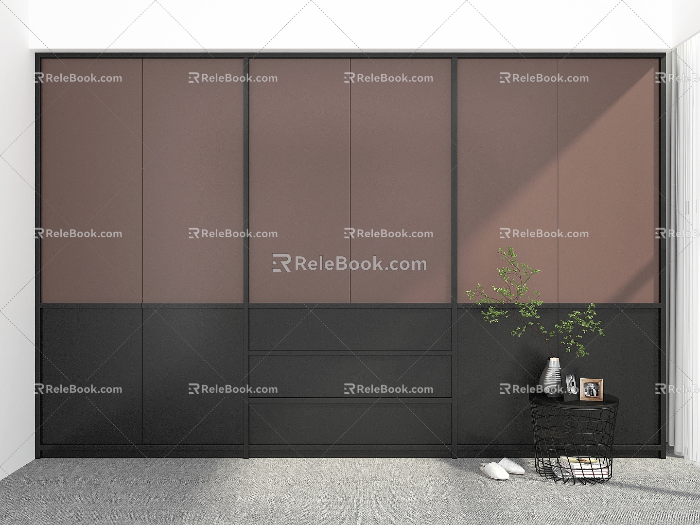 Modern Wardrobe Wardrobe Custom Coat Cabinet Wardrobe 3d model