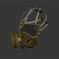 Fire Safety Gas Mask With Transparent Face Shield And Yellow Filter Canister