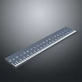 Essential Hardware Measuring Ruler With Clear Markings For Daily Measurement Needs 3d model